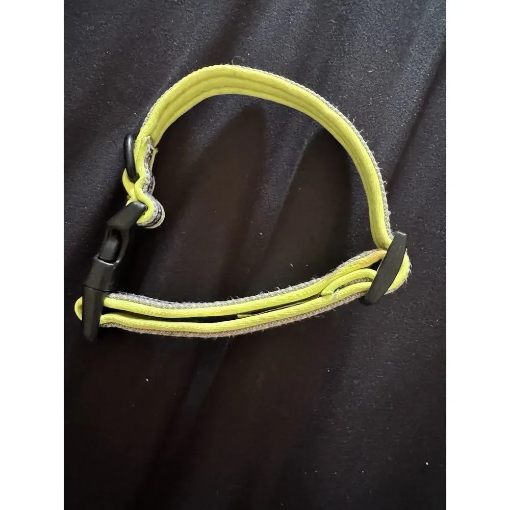 Hi Vis Reflective Dog Collar Adjustable Neon Yellow Safety Pet Collar S/M 9-13”